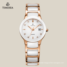 Customized Luxury Ceramic Watch with IP Rose Gold Plating71076
